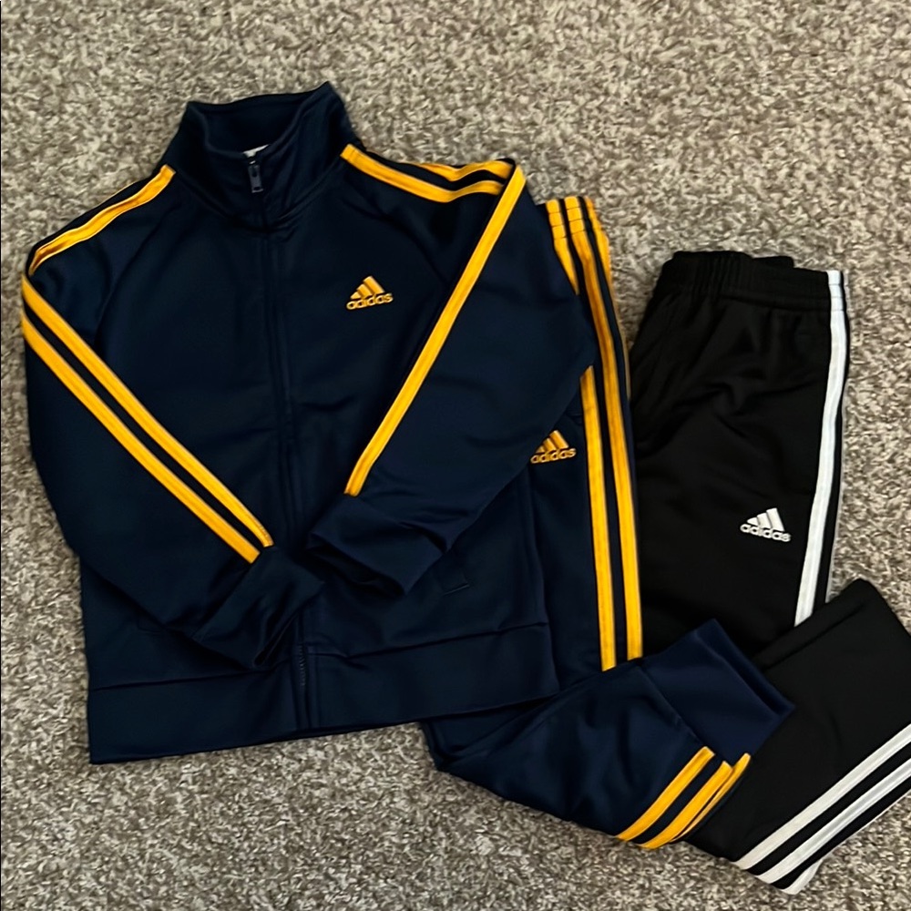 EUC boy adidas track set